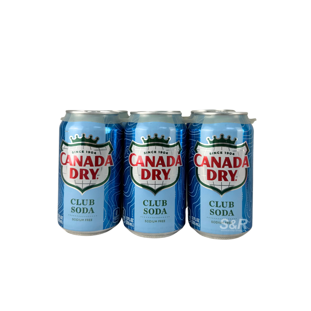 Canada Dry Club Soda 355mL x 6 cans Canada Dry Club Soda 355mL x 6 cans